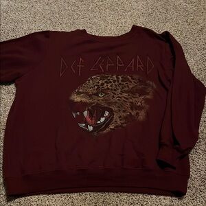 Def Leppard Maroon Sweatshirt